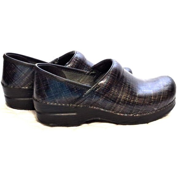 Dansko XP Women's EU 37 US 6.5/7 Metallic Stripe Round Toe Clogs FLAWS - Picture 5 of 13